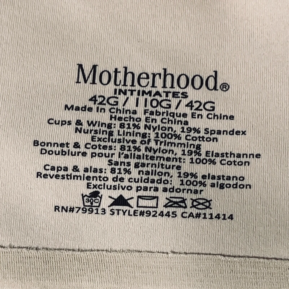 Motherhood Intimates 42G Nursing Breastfeeding Underwire T-shirt Bra Beige - Image 2 of 4