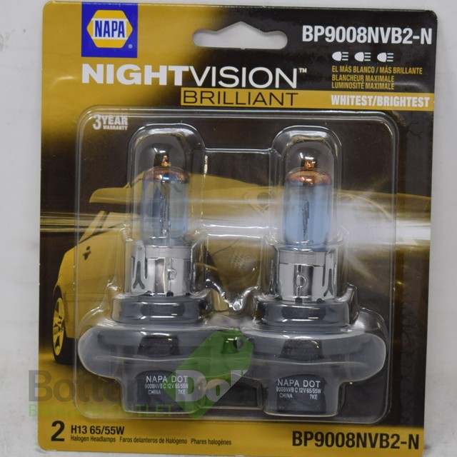 Napa BP9008NVB2N 65/55W NIGHTVISION Brilliant 2Pk Headlight BulbHigh