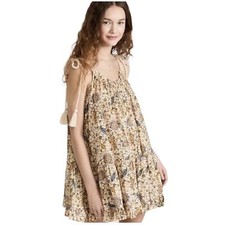 Ulla Johnson Trula Tie Shoulder Mini Dress Coverup In Citrus Size Medium