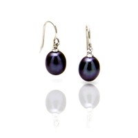 Sterling Silver Freshwater Peacock Pearl Drop Earrings Sterling Silver Freshwater Peacock Pearl Drop Earrings