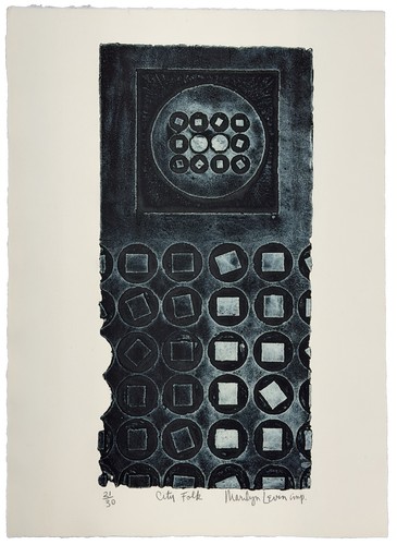 Marilyn Levin Schechter City Folk 1979  Signed Etching, with Aquatint - Picture 1 of 4