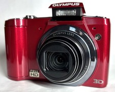 Olympus SZ-20 16MP Digital Camera Red Compact Tested with Accessories