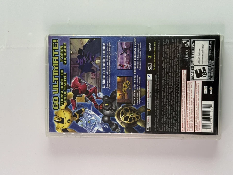 Ben 10: Ultimate Alien Cosmic Destruction (Sony PSP, 2010) Manual completo y UMD Foto 4 de 4