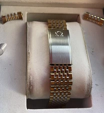 For Omega Replacement 18mm Beads Of Rice Vintage Watch Strap 2-tone BARGAIN!