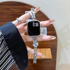 Elegant Adjustable Metal Bracelet Watch Band Strap For iWatch 42/44/45/46/49mm