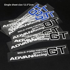 Bay Area Style Wheel Spoke Stickers GT Forged ADVAN Rim Letter Decal Set