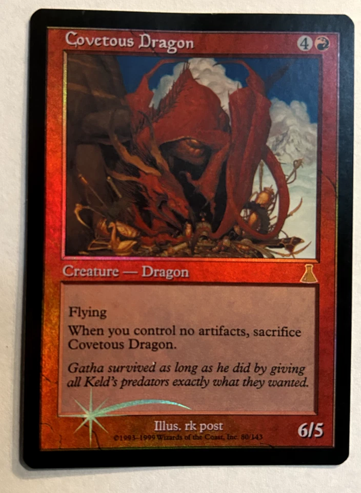 Covetous Dragon - Foil -Urza's Destiny -NM -MTG magic the gathering - Image 2 of 4