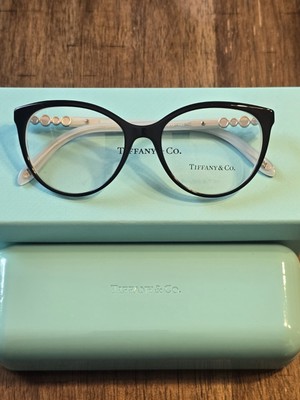Tiffany & Co. Eyeglasses TF 2134B 8193 Black Striped w Crystals