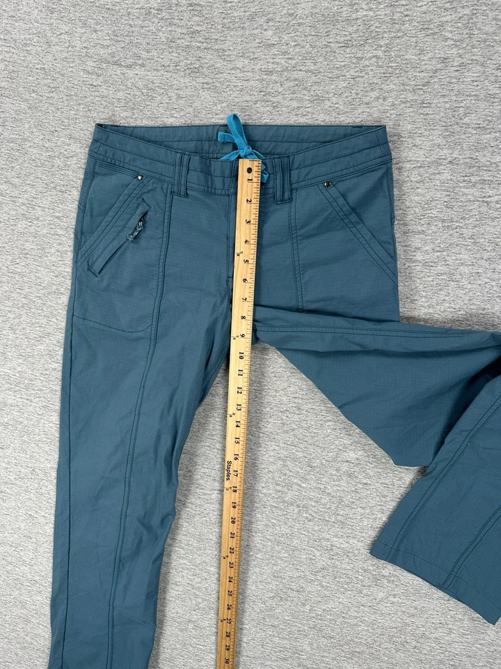 Calça Title Nine feminina tamanho 4 azul grande B cordão ripstop caminhada ao ar livre - Imagem 4 de 4