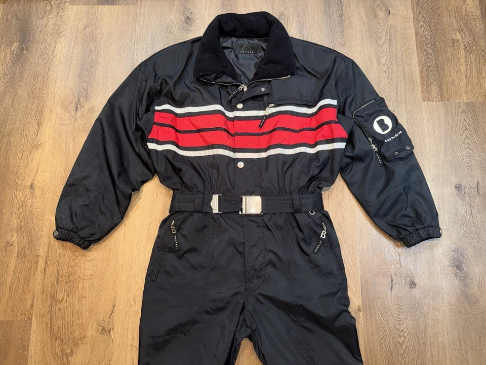 Mens Bogner Ski Suit One Piece Snowsuit Snow Bib Goan Thylmann Vintage Medium 40 - Image 4 of 4