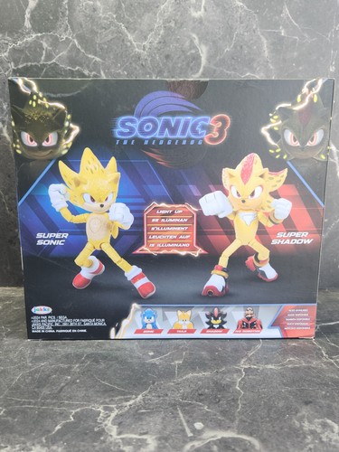 Super Shadow Super Sonic 3 Jakks 5" Light Up Confezione da 2 Figure di Riccio - Foto 5 di 6