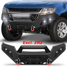 Steel Front Bumper For 2015-2022 Chevy Colorado With Winch Plate Sensor Holes