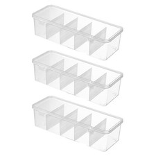 Kabelmanagement Box Set 3tlg transparent PP 27x7x7cm f&uuml;r Schreibtisch Kabel f&uuml;r