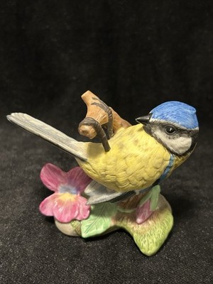 Franklin Mint Porzellan 1986, Blaumeise und Veilchen, Vögel und Blumen der Welt
