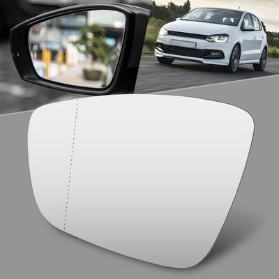 Left Side Mirror Glass W/ Heated Back Plate For Volkswagen VW Polo MK5 2010-2017