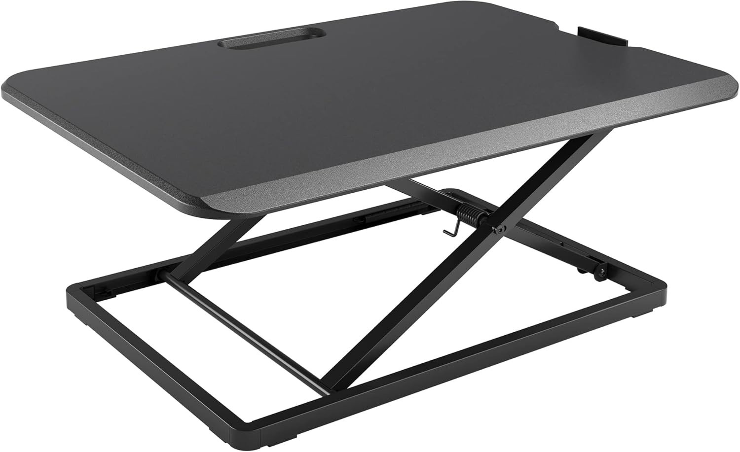 BONTEC Standing Desk Converter 67x47cm, Height Adjustable Sit Stand desk Converter Workstation, Ergonomic X-Frame Desk Riser for Laptop, Monitor, Keyboard Home Office, Ultra-Slim Desk Raiser up to 8kg 27 Standing Desk Converter, 67x47cm, Height Adjustable Sit Stand Desk Riser For