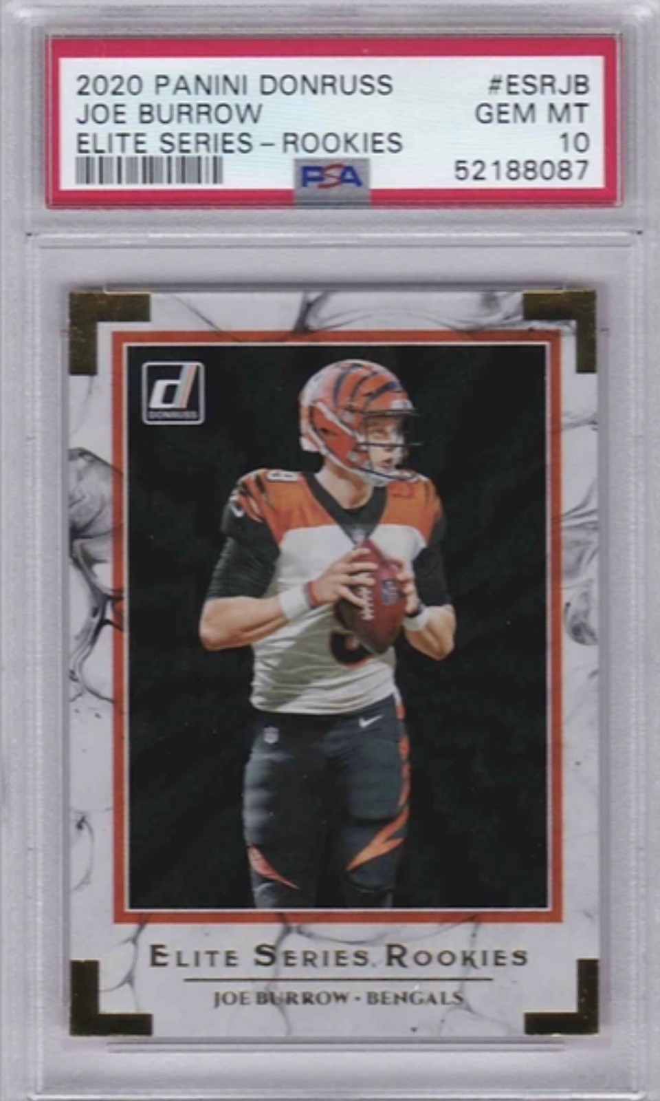 2020 Panini Donruss Optic Elite Series Rookies Joe Burrow Bengals PSA 10!!!