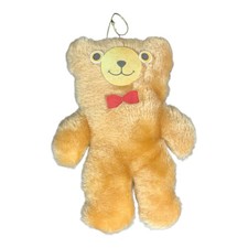 Vintage Nadel Sons Plush Bear Bow tie 8 Tan Taiwan Rare HTF