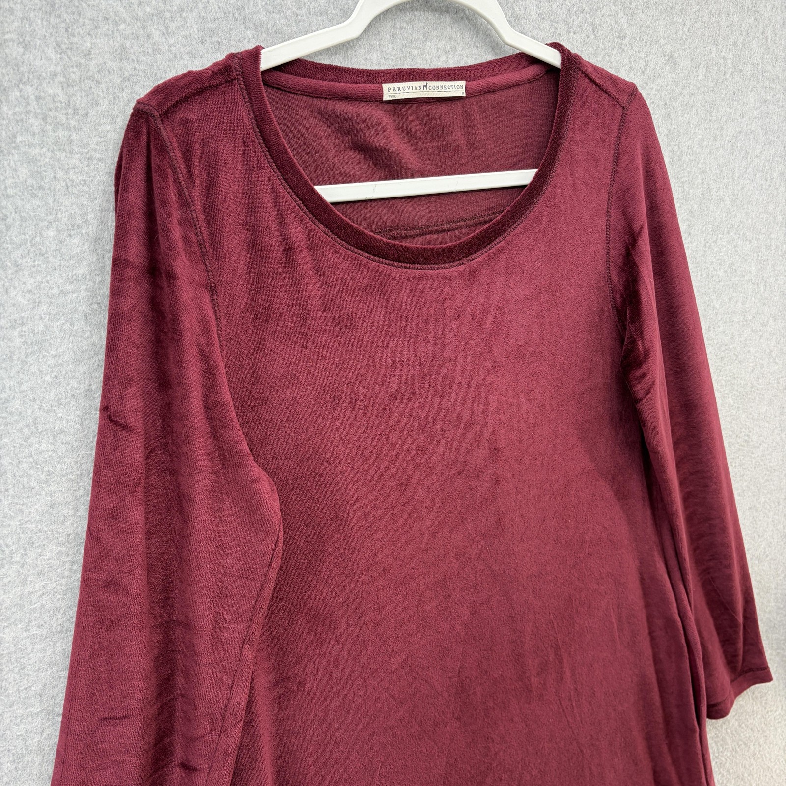 Peruvian Connection Velour Shift Long Sleeve Dres… - image 4