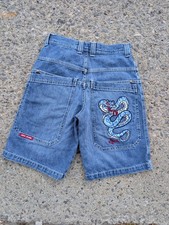 Vintage Y2K JNCO Jeans Snake Patch Baggy Shorts 30" Waist