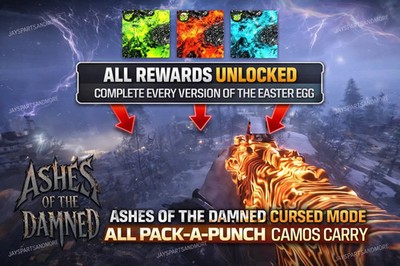 ALL PaP CAMOS Cursed Mode Easter Egg Ashes of The Damned FIRST TRY BO7 Zombies