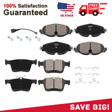 Front and Rear Ceramic Brake Pads For 2019 - 2021 Volkswagen Jetta 2015 E-GOLF