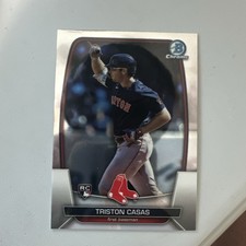 Topps 2023 Bowman Chrome 32 Triston Casas Boston Red Sox Rookie Baseball Card