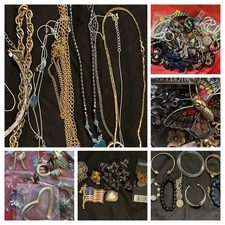 2LBS Vintage Now Jewelry Lot Many Pieces Signed. SALE