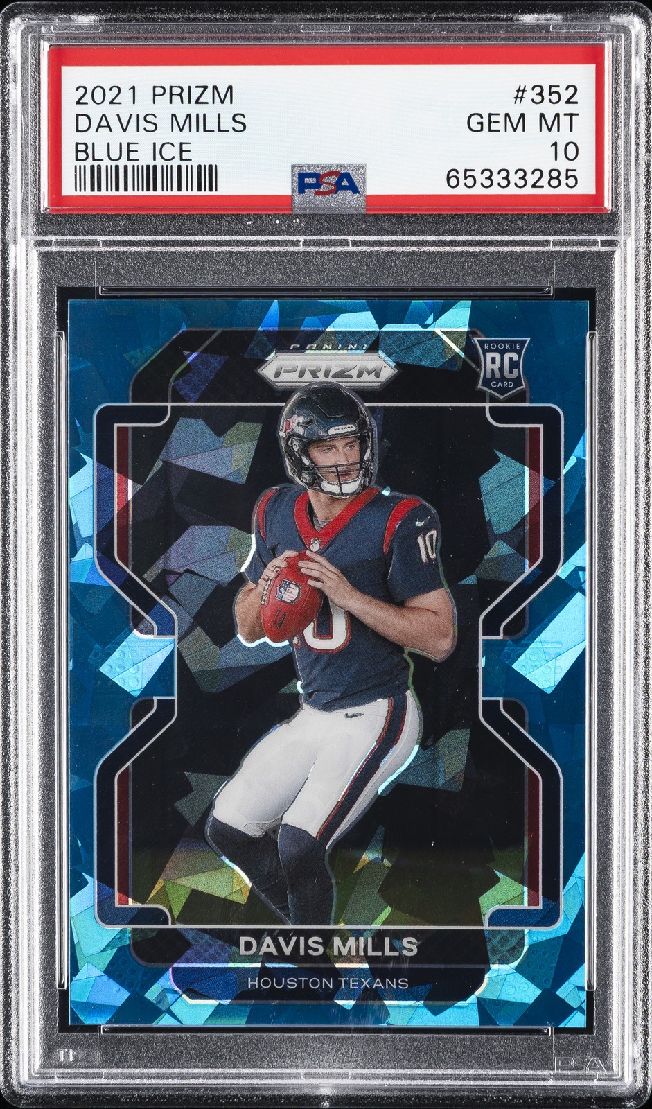 2021 PANINI PRIZM BLUE ICE #352 DAVIS MILLS 62/99 PSA 10