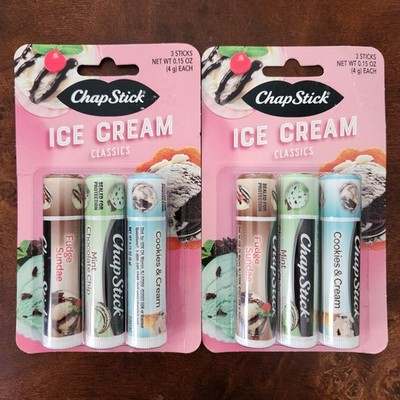 ChapStick Lip Balm Limited Edition Ice Cream Classics 2 Packs - 6 Tubes Total
