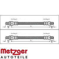 2X Bremsschlauch Metzger 4112518 2 BremsschläUche Rechts Links Hinten FüR Ford