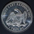 1 oz .999 Silver Round/Medal - 1980 South East Refining Eagle - Scales Reverse