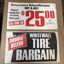 Lot Qty 2 Dbl Sided Vintage 1970s Advertising...