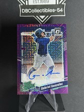 2023 Donruss Optic Gabriel Gonzalez Purple MOJO Rated Prospect Auto 5/5