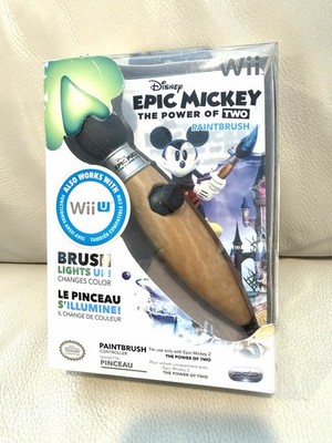 NEW Epic Mickey Power Of Two Paintbrush Nunchuck Controller
