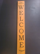 Home Porch WELCOME Sign Rustic Wood Wall Decor Large Hanging 5.5 X 40   B 
