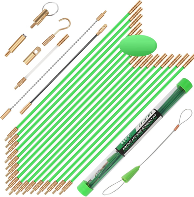 #ad 45FT Fiberglass Running Electrical Wire Cable Glow Rods Wire Pulling Fish Rods $29.75