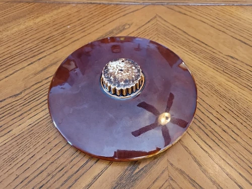 Vintage Hull Pottery Brown Drip Glaze Bean Pot Soup Tureen Bowl Lid