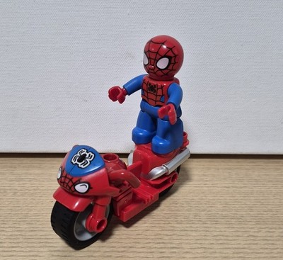 Lego Duplo Spiderman Figure With Motorcycle Marvel Super Hero