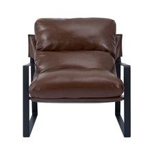 Uimoso Fauteuil contemporain en cuir PU avec structure métallique pour salon