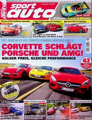 1) Sport Auto 09/2015 - Chevrolet Corvette C7 Stin - Mercedes AMG GT mit 462PS