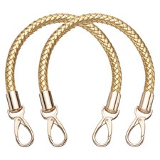 2Pcs Leather Purse Strap Braided Purse Replacement Gold