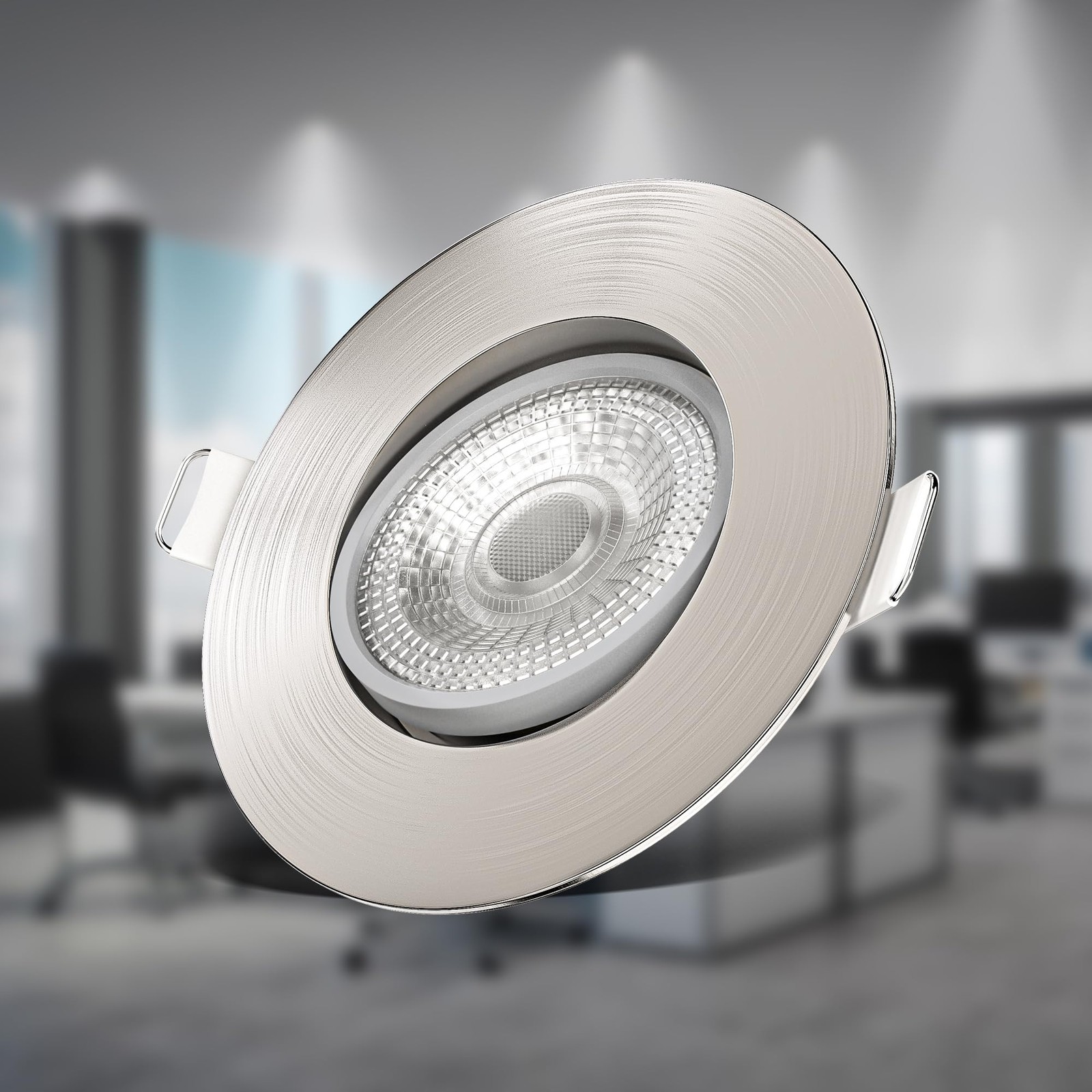 Spots LED encastrables orientables plats blanc chaud pour illuminer votre salon