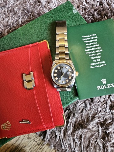 Rolex Datejust 31mm Steel Gold Oyster with Extra Links Box and Papers