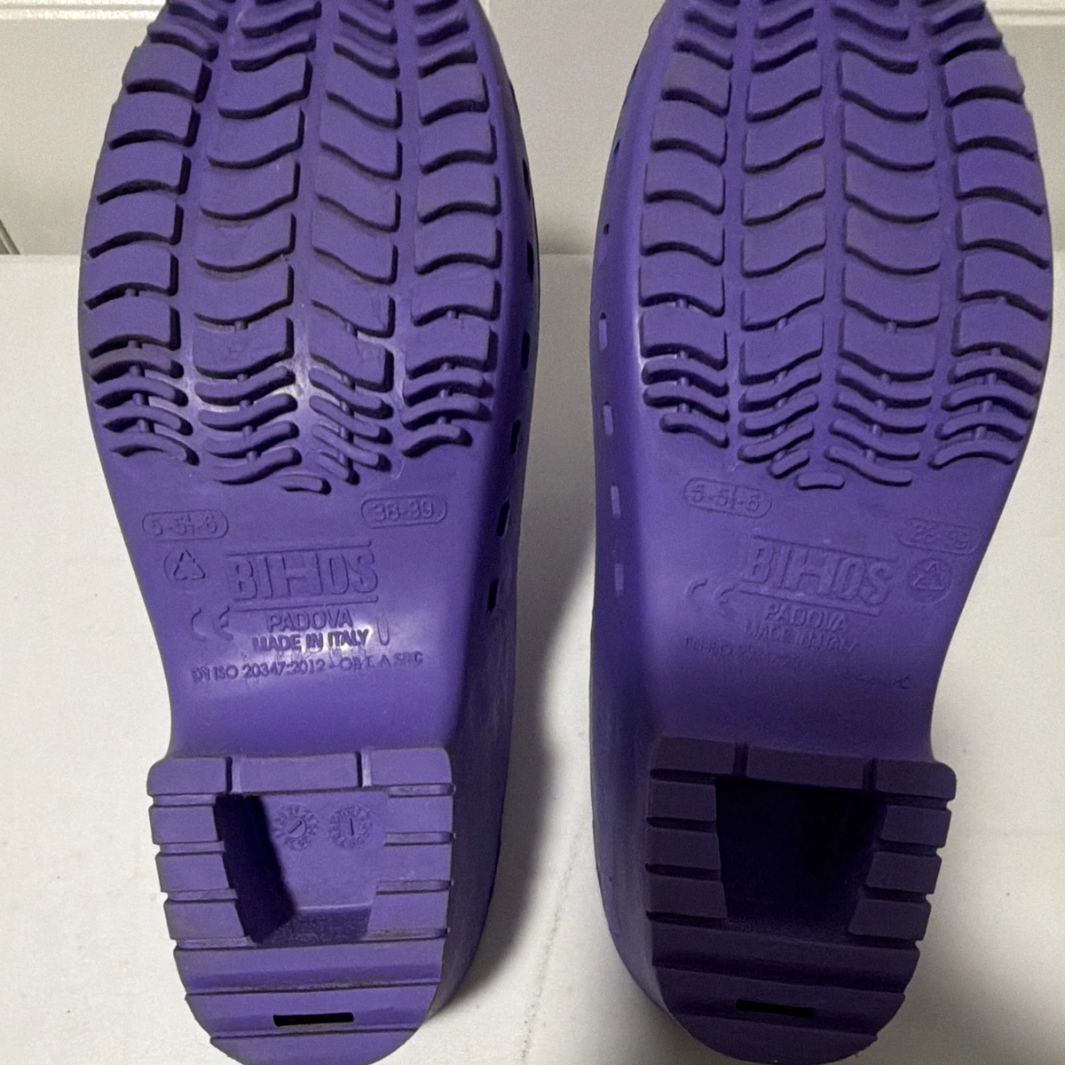 BIHOS Women’s Purple Slip-On Clogs Slip Resistant Synthetic US 8.5