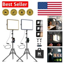 Professional LED Video Light Set: 15W Studio Lights Tripod for YouTube More