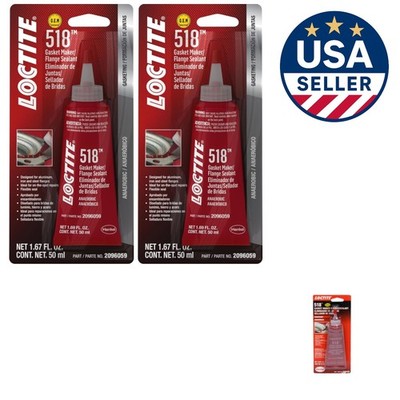 High-Performance Loctite 518 Anaerobic Gasket Maker - Pack of 2, 50 ml Tubes