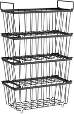 Ispecle Freezer Organizer Bins - Fits 7 Cu.Ft Chest Freezer, 4 Pack Stackable De