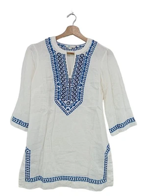 BODEN Robe d’été Dames Robe T EU 32 blanc style décontracté - Photo 1/4