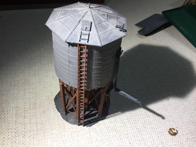 #ad #ad Ho Scale Building. Assembled. Water Tower. Grey. Nice $12.00